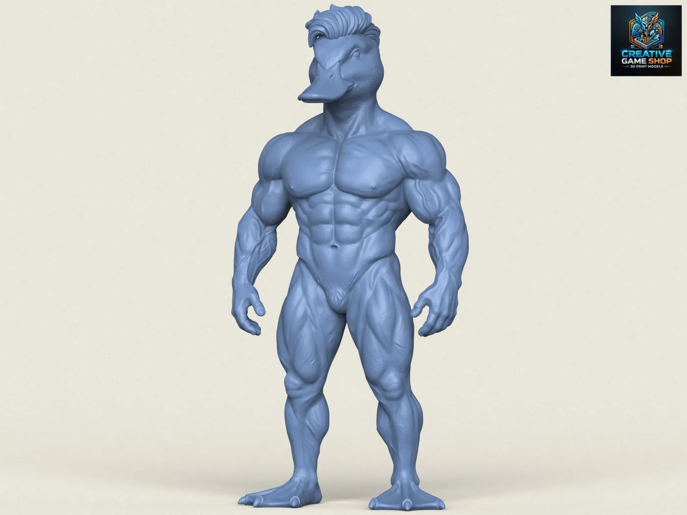 Stylish Duck Man Character 3D Print Model .c4d .max .obj .3ds .fbx .stl .blend 