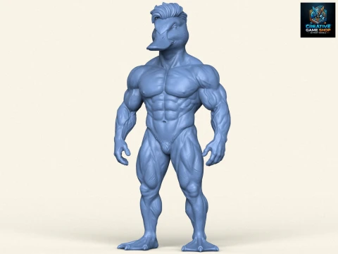 Stylish Duck Man Character 3D printmodel