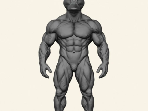 Stylish Duck Man Character 3D Print Model