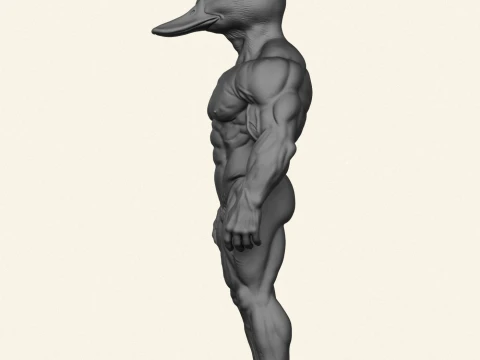 Stylish Duck Man Character 3D Print Model