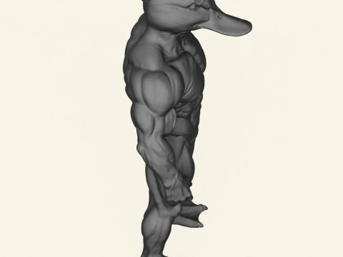 Stylish Duck Man Character 3D Print Model