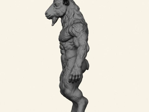 Goat Muscular Character 3D Print Model