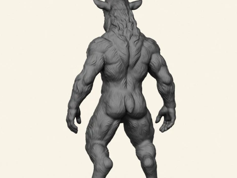 Goat Muscular Character 3D Print Model