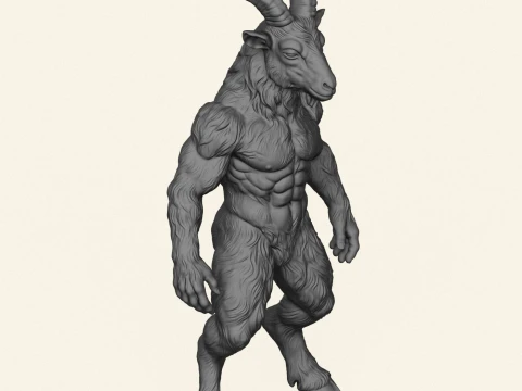 Goat Muscular Character 3D Print Model