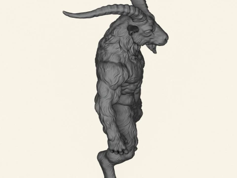 Goat Muscular Character 3D Print Model
