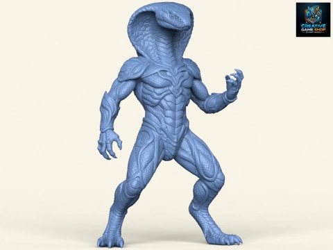 Monster Cobra Snake Character 3D Druckmodell
