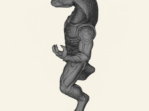 Monster Cobra Snake Character 3D Print Model