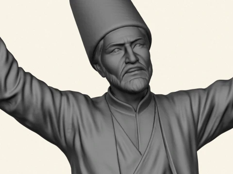 Sufi Dervish Dancer Statue 3D Print Model