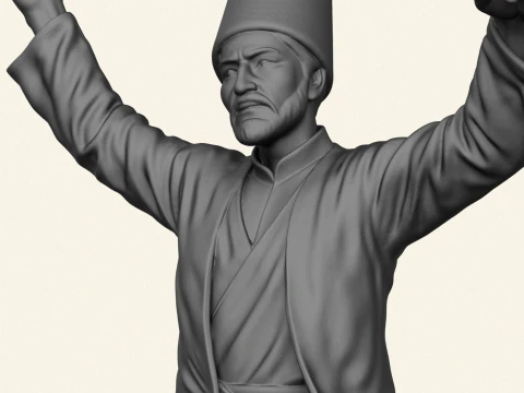 Sufi Dervish Dancer Statue 3D Print Model