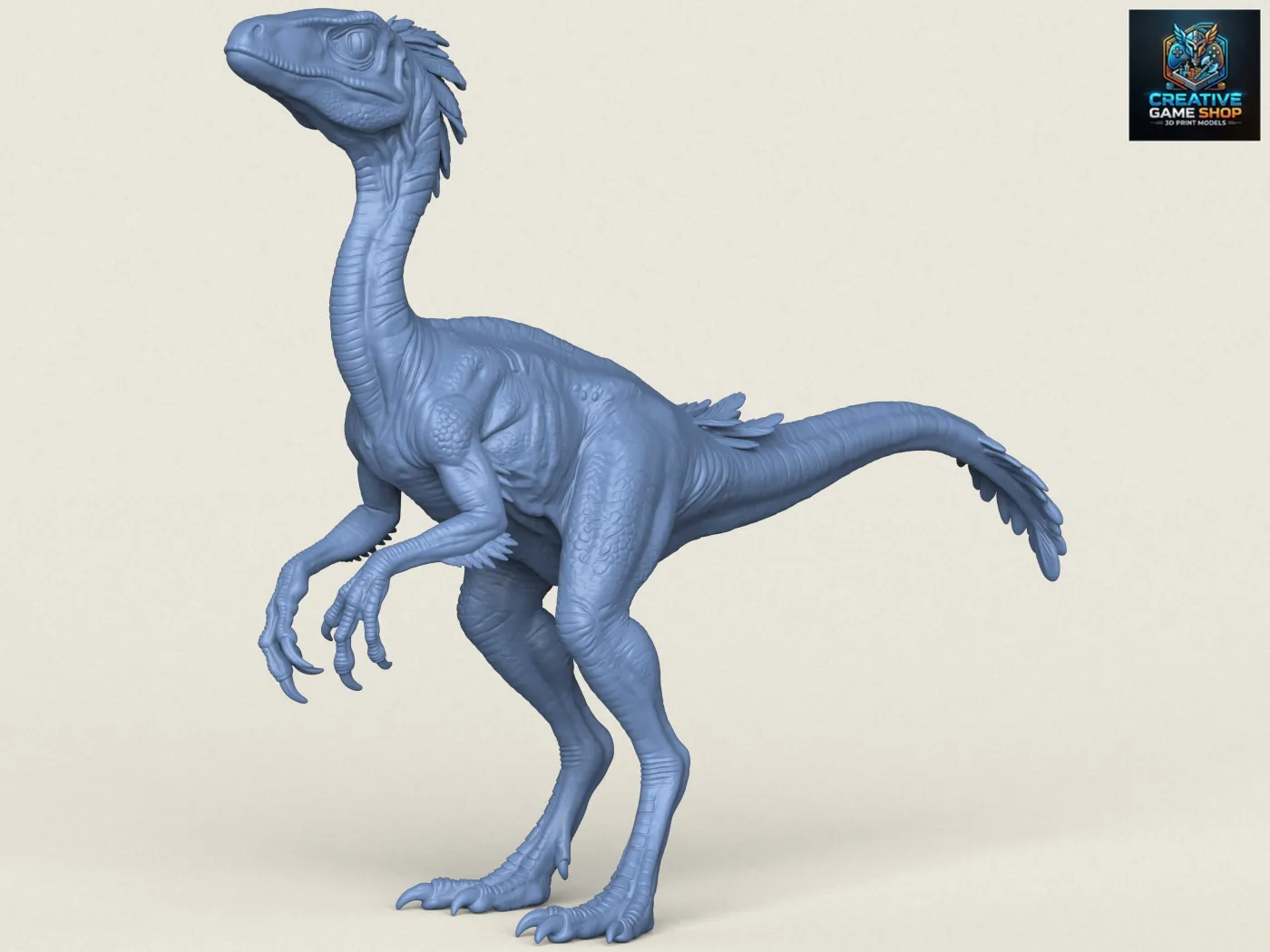 Compsognathus Dinosaur 3D Print Model .c4d .max .obj .3ds .fbx .stl .blend 