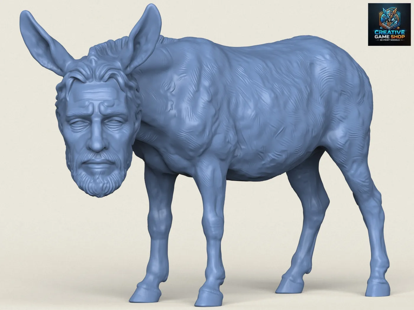 Donkey Man Miniature Toy 3D Print Model .c4d .max .obj .3ds .fbx .stl .blend 