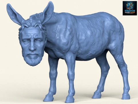 Donkey Man Miniature Toy 3D Print Model