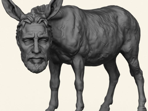 Donkey Man Miniature Toy 3D Print Model