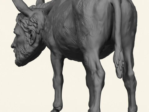 Donkey Man Miniature Toy 3D Print Model