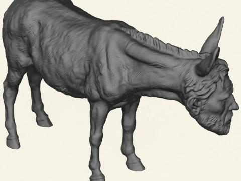 Donkey Man Miniature Toy 3D Print Model