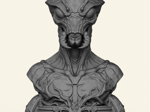 District 9 Alien Bust 3D Print Model