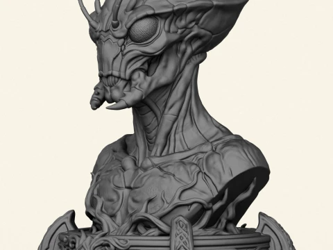 District 9 Alien Bust 3D Print Model