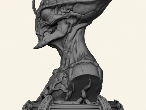 District 9 Alien Bust 3D Print Model