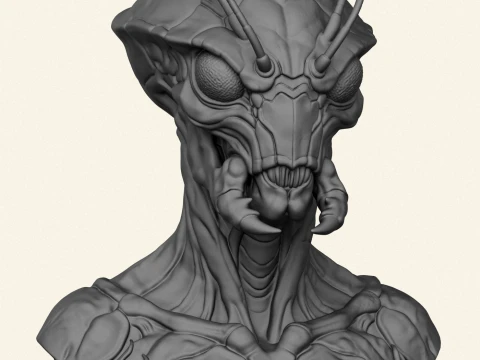 District 9 Alien Bust 3D Print Model