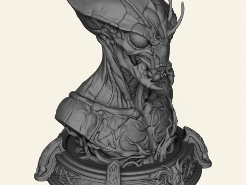 District 9 Alien Bust 3D Print Model