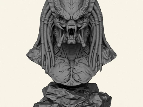 Predator Bust 3D Print Model