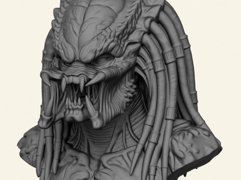 Predator Bust 3D Print Model