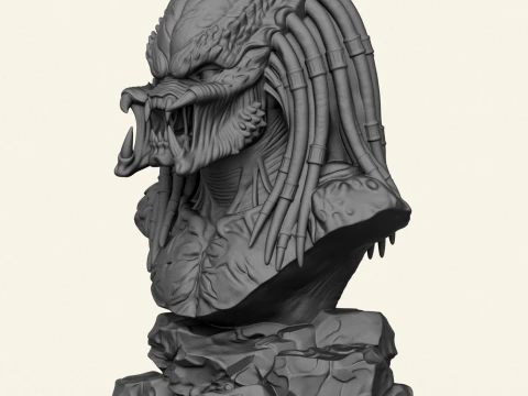 Predator Bust 3D Print Model