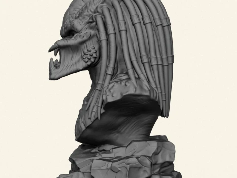 Predator Bust 3D Print Model