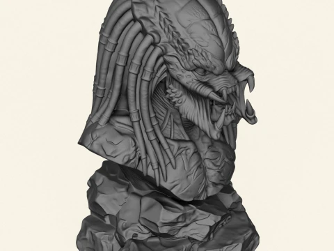 Predator Bust 3D Print Model