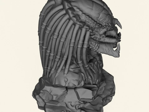 Predator Bust 3D Print Model