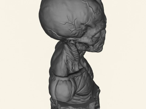 Mars Attacks Alien Bust 3D Print Model