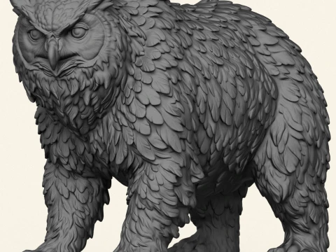 Owlbear Mythical Creature 3D Print Model