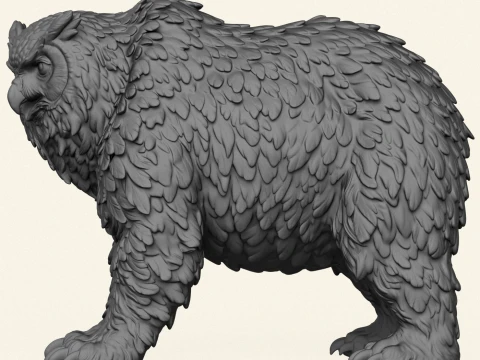 Owlbear Mythical Creature 3D Print Model