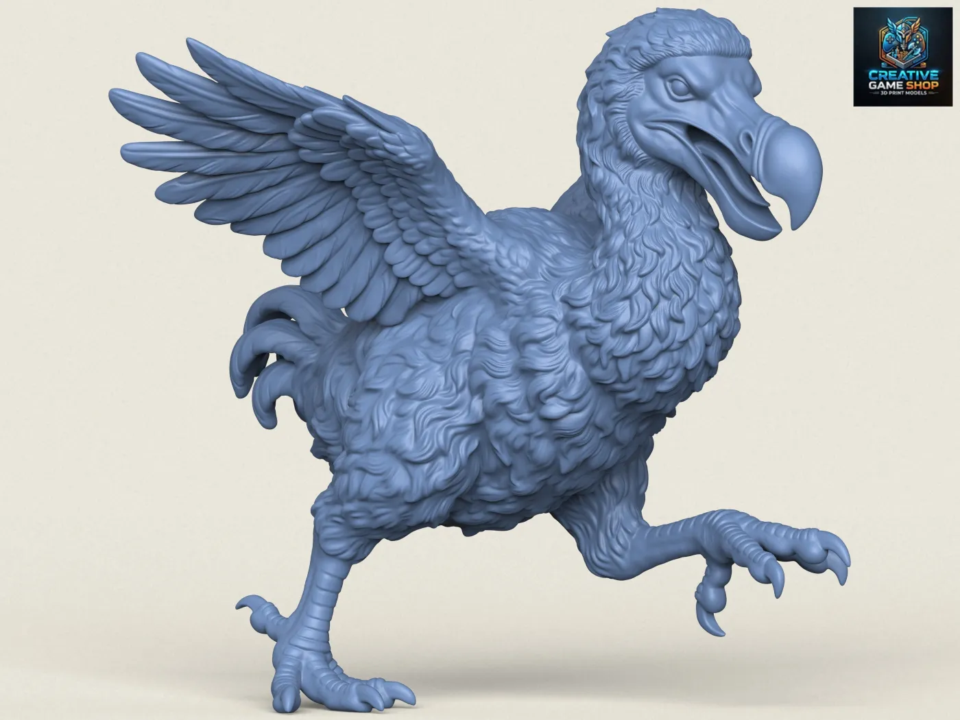 Dodo Bird Running 3D Print Model .c4d .max .obj .3ds .fbx .stl .blend