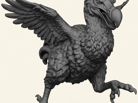 Dodo Bird Running 3D Print Model