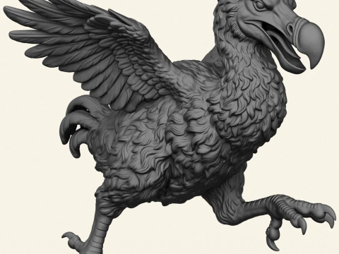 Dodo Bird Running 3D Print Model