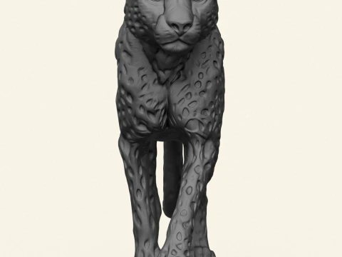 Wild Cheetah 3D Print Model