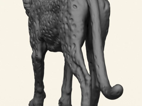 Wild Cheetah 3D Print Model