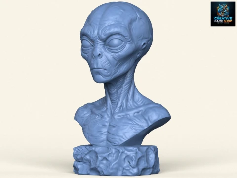Creature Alien Bust Modelo de Impressão 3D