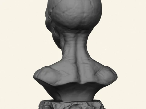 Creature Alien Bust 3D Print Model