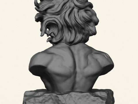 Attack Titan Eren Character Bust 3D Print Model