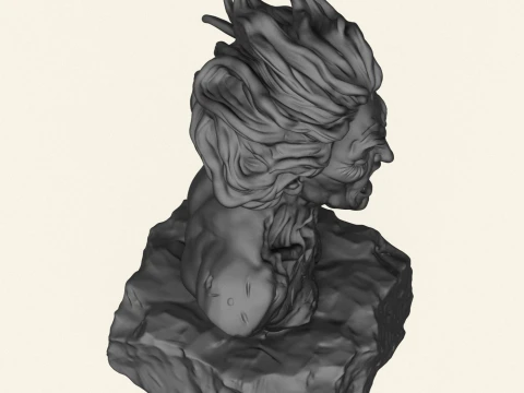Attack Titan Eren Character Bust 3D Print Model