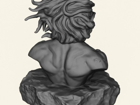 Attack Titan Eren Character Bust 3D Print Model