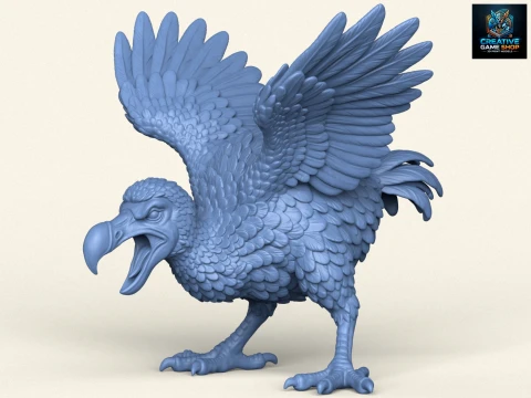 Angry Dodo Bird Miniature Model Cetak 3D