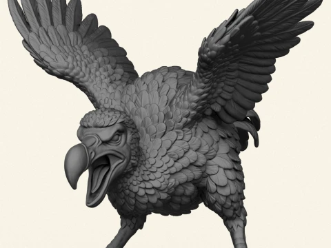 Angry Dodo Bird Miniature 3D Print Model