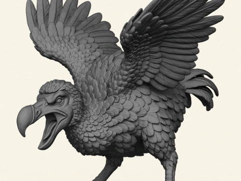 Angry Dodo Bird Miniature 3D Print Model