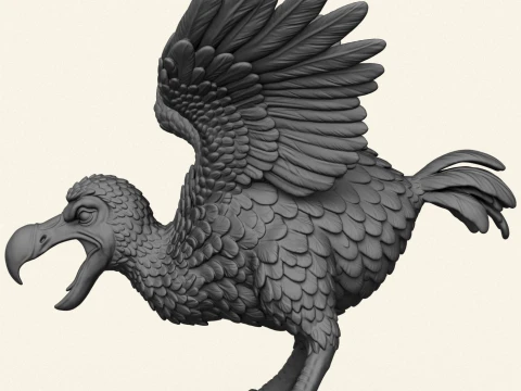 Angry Dodo Bird Miniature 3D Print Model