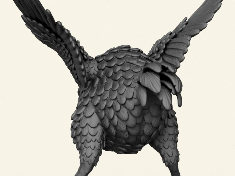Angry Dodo Bird Miniature 3D Print Model