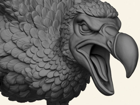Angry Dodo Bird Miniature 3D Print Model