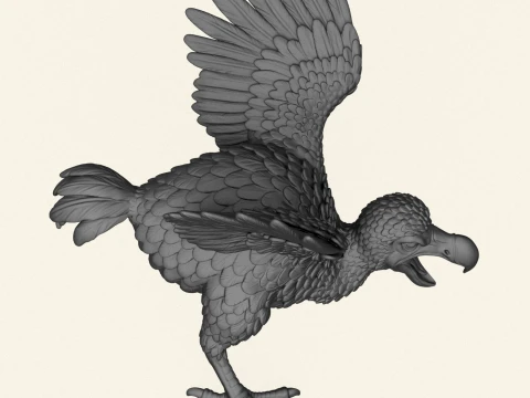 Angry Dodo Bird Miniature 3D Print Model